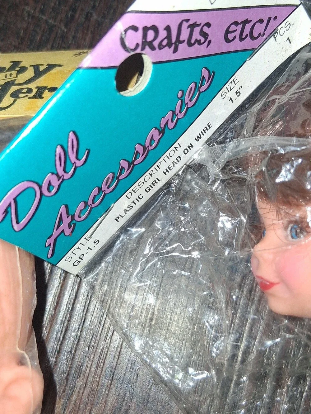 Vintage Doll Head Accessory - Pink Skin Tone
